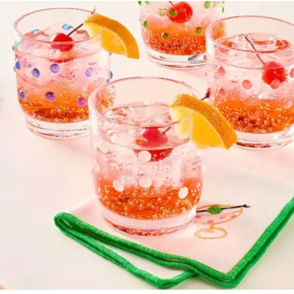 Kate Spade New York x Target 4-Piece Embroidered Cocktail Napkin Set nwt